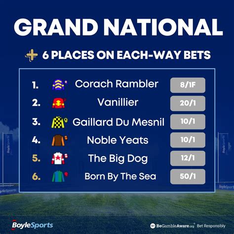 Grand national each way bet william hill  Min deposit requirement